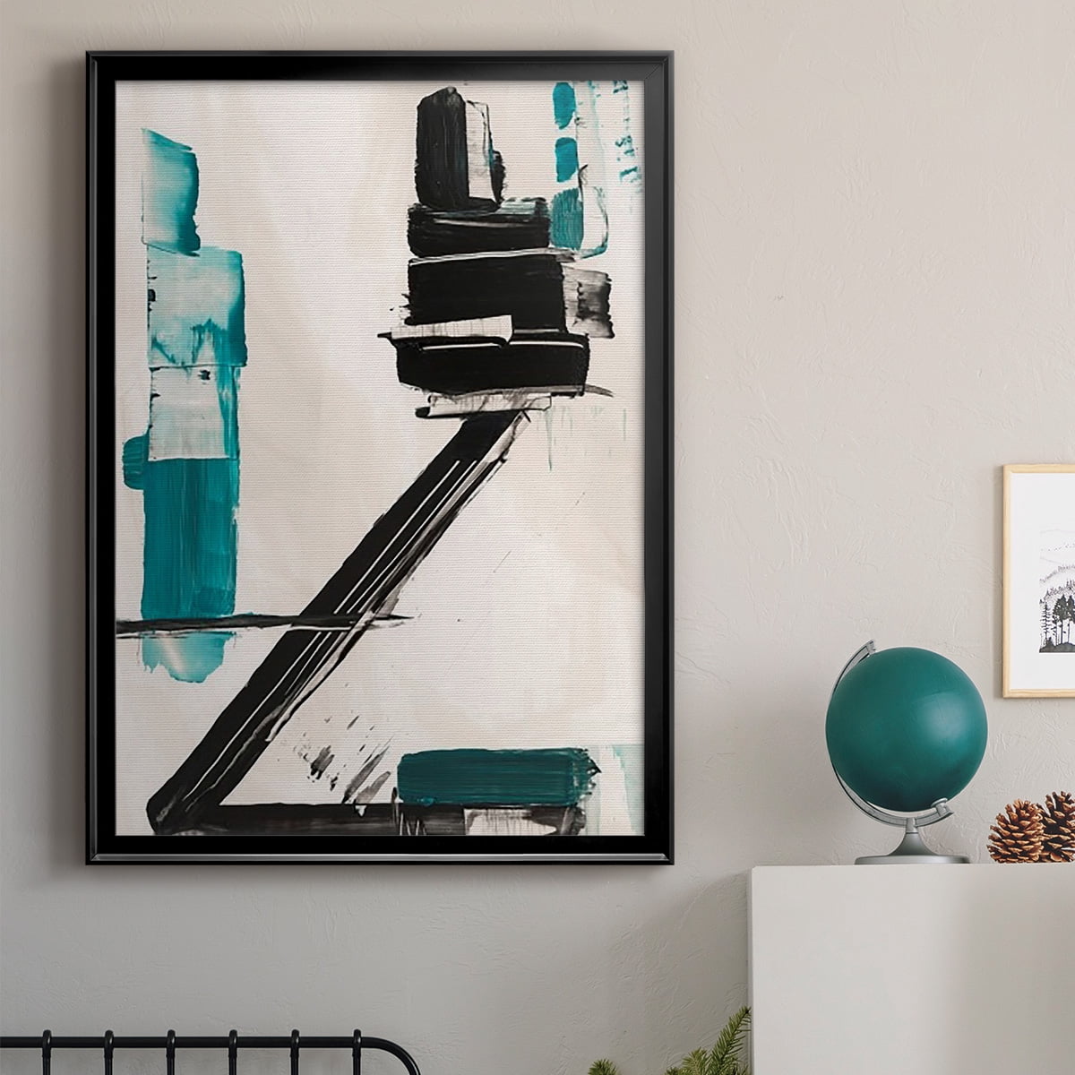 Geometry Notes IV Premium Framed Print, in Gold, Black, or Silver - Ready to Hang
