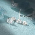 thumbnail image 6 of Solid 925 Sterling Silver Diamond Stud Earrings for Men Women Cubic Zirconia Trendy Hypoallergenic Dainty Earrings, 6 of 7