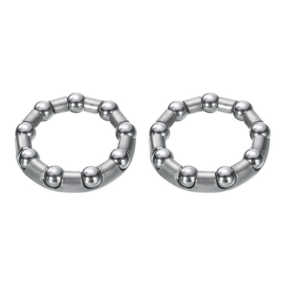 Uxcell Bicycle Crank Ball Bearing 1/5"(6mm)x 9 Balls, 2pcs Replacement Ball Bearings for Mountain Bottom Bracket Bike