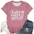 thumbnail image 1 of LUOGENLI T-shirts pour Femme pour Femmes T-Shirt Décontracté à Lettres Graphique Col Rond Manches Courtes T-Shirt Haut T-shirts pour Femmes T-Shirt Graphique Drôle Vêtements d'Été TG, 1 of 2