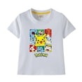thumbnail image 5 of Camiseta de Pokémon Anime para niños, 100% algodón, ropa de verano para niños, figura de Anime, camiseta gráfica de Pikachu, regalo de cumpleaños para niño y niña, 5 of 5
