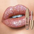 thumbnail image 1 of Lápiz labial brillante resistente al agua, 18 colores, lápiz labial líquido brillante mate, lápiz labial perla de diamante, cosméticos, rosa, 1 of 3
