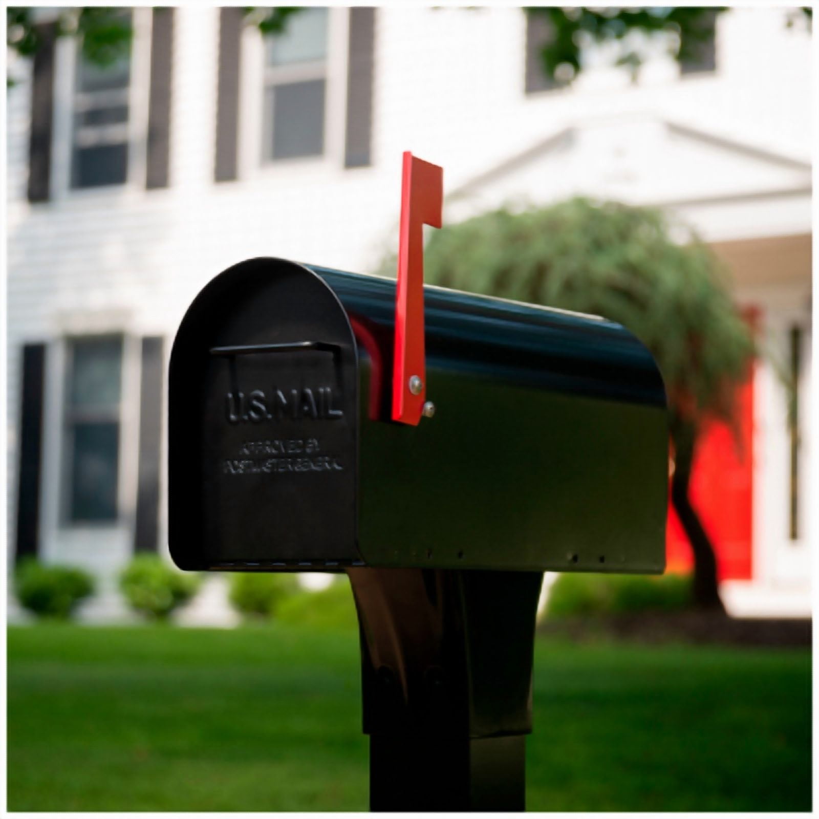 Gibraltar MB801B Ironside Rural Post Mount Mailbox, Black