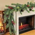 thumbnail image 6 of FeiFu 72.83in Christmas Garland Decoration Festive Holiday Vines Garland for Mantel Staircase Doorway Home Party Decor Soft Festive Colors Holiday Accent, 6 of 6