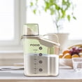 thumbnail image 1 of Contenedores de almacenamiento para dispensador de arroz, cubo pequeño de arroz de 2 l con taza medidora y pico vertedor, recipiente hermético de plástico para cereales, granos, harina, azúcar, avena, 1 of 8