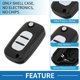 thumbnail image 4 of Carcasa de llave remota de entrada sin llave de 3 botones Unique Bargains para Renault Clio, 4 of 7