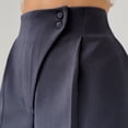 thumbnail image 4 of Women's Casual Pants High Waisted Side Pocket Straight Leg Work Pants Women'S Fashionable High Waist Zipper Casual Pants Suit Pants,Black Women's Casual Pants S, 4 of 7