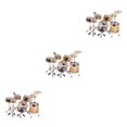 thumbnail image 2 of maskred 1/2/3 8x Ensemble de Tambours Mini Réalistes Accessoires de Musique Instrument pour Or 3 Pcs, 2 of 6
