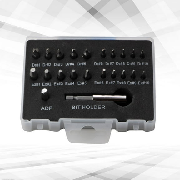 Raindrops 22Pcs Screw Bolt Extractor Tool Kit for Damaged Nut Removal in Mechanical Repair