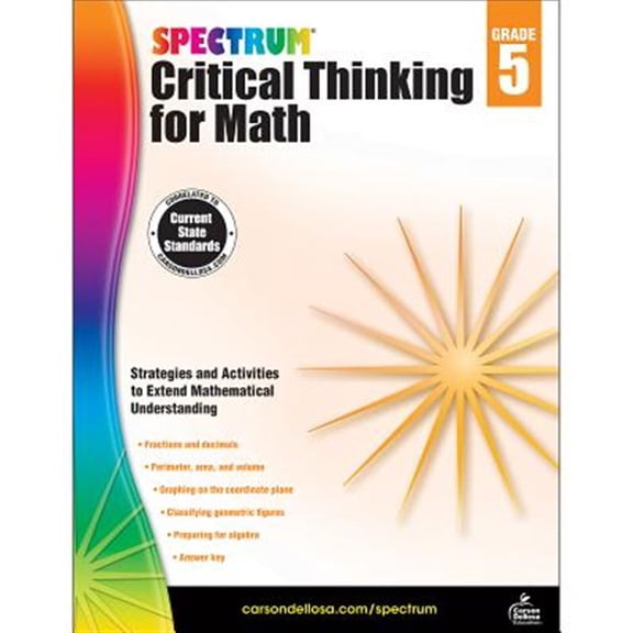 Pre-Owned Spectrum Critical Thinking for Math, Grade 5 Paperback