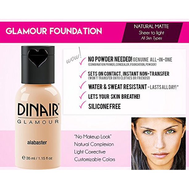 Dinair Airbrush Makeup Foundation | Tan Shades | GLAMOUR: Natural, Light  coverage, Matte