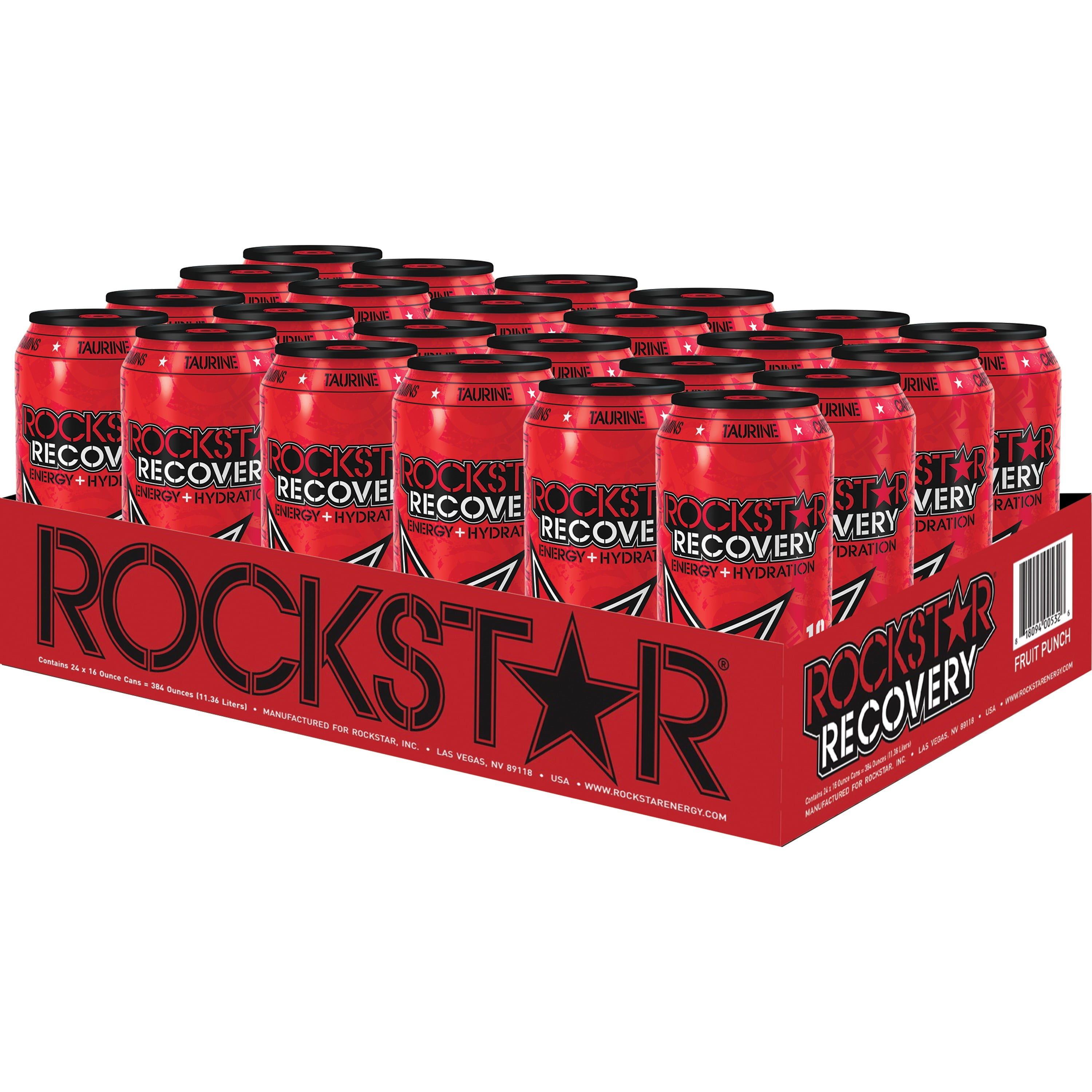 24 Cans Rockstar Recovery Energy Drink Fruit Punch 16 Fl Oz Walmart Com Walmart Com