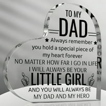 Acrylic Plaque For Dad - Engraved "To My Dad" Message From Daughter & Son Home Office Decor Father'S Day Birthday Gift Home Decor Item | Acrylic Decor | Style Gifts For Dad