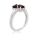 thumbnail image 3 of .90 Ct Heart Natural Red Garnet Diamond Accent 925 Sterling Silver Ring Sz 7, 3 of 6
