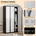 thumbnail image 4 of Garvee Single-Door Metal Storage Locker with Shelves for Schools, Offices,Gyms,Homes,Grey, 4 of 8