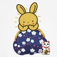 thumbnail image 3 of CafePress - Japanese Style Rabbit With Purse Baseball Jersey - Kids Cotton Baseball Jersey, 3/4 Sleeve Shirt, 3 of 4