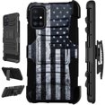 thumbnail image 1 of WORLD ACC LuxGuard Holster Case Compatible with Samsung Galaxy A71 4G Hybrid Phone Cover (Gray US Flag), 1 of 1