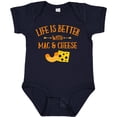 thumbnail image 3 of Inktastic Life's Better Mac & Cheese Boys or Girls Baby Bodysuit, 3 of 5