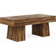thumbnail image 2 of Fnova Farmhouse 47 Inch Rectangle Wooden Coffee Table, Sturdy Base, Modern Cocktail Tea Table, Accent Center Table for Living Room, Bedroom, 2 of 5