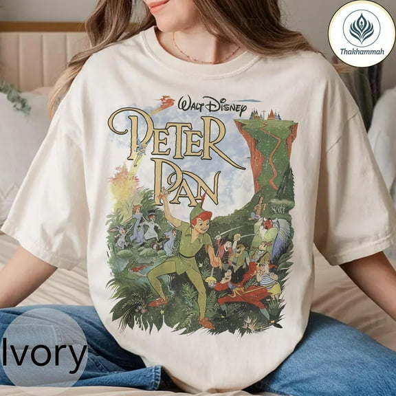 Comfort Colors Vintage Walt Peter Pan T-Shirt, Comfort Colors Disney Shirt, Disneyland Family Trip 2025 Tee