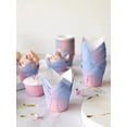 thumbnail image 4 of 100Pcs Tulip Cupcake Liners Baking Paper Cups Holders Greaseproof Muffin Cases Wrappers for Wedding Birthday Christmas Party Baby Shower Anniversaries All Festivals(Pink/Blue ), 4 of 8