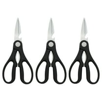WINOMO Stainless Steel Kitchen Scissors with Ergonomic Handle Black 3 Pieces