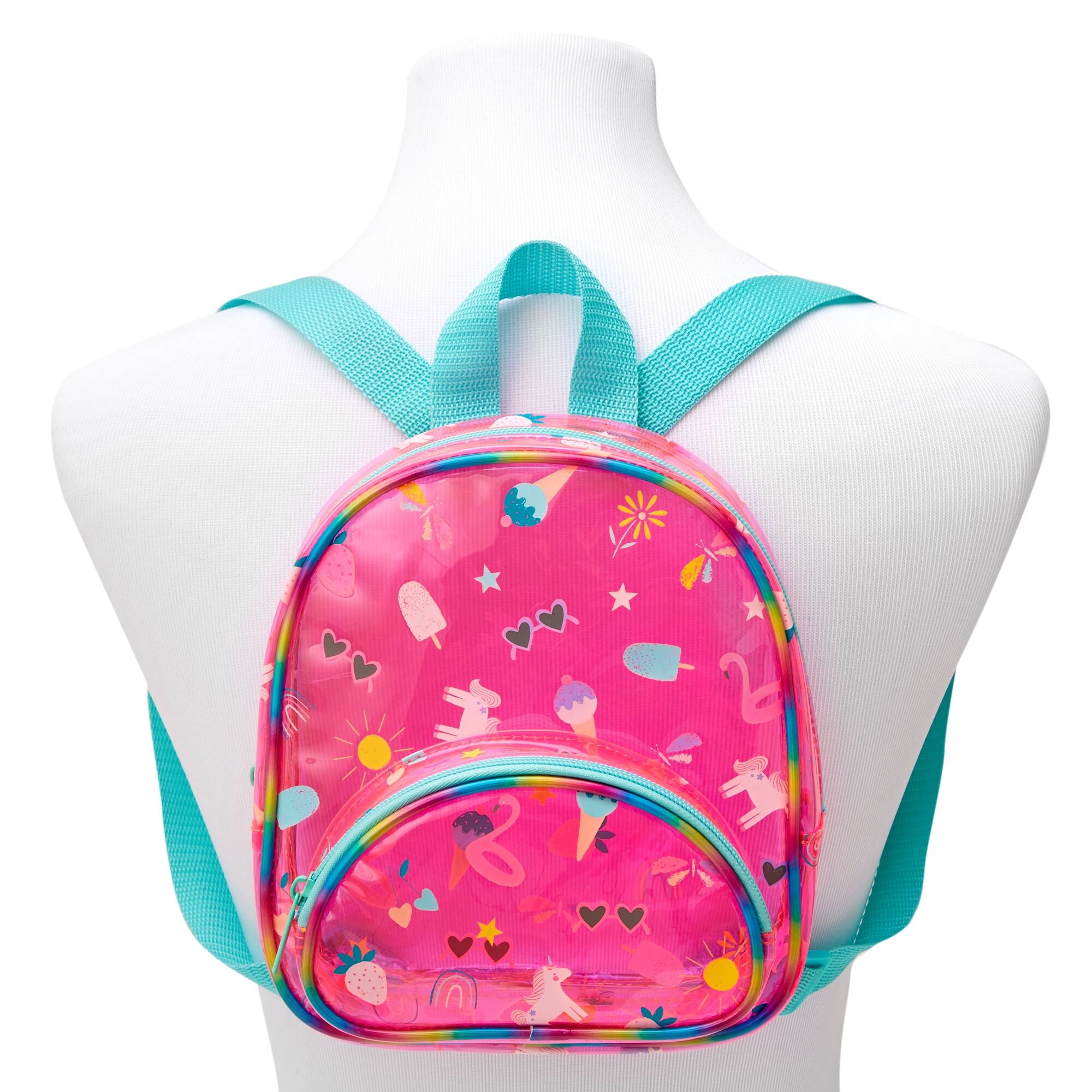 allerhand mini travel backpack Kinderrucksack MINI ALLERHAND ROUGE, Nylon rosa/rot/bordeauxe,  1xTurnbeutel, 1xFlaschenbeutel, 25x25x10