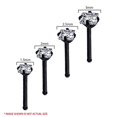 thumbnail image 4 of BodyJ4You 6PCS Nose Rings Studs Hoop 20G Stainless Steel Black Bone Pin Body Piercing Jewelry (0.8mm), 4 of 6