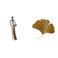 thumbnail image 1 of Figura De Dama Tribal Vintage Y Escultura De Pared De Hierro Forjado Con Hojas De Ginkgo Para Escritorio, Armario, Dormitorio, Sala De Estar, Oficina, Hotel, Comedor, Restaurante, Regalo De, 1 of 8
