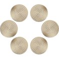 thumbnail image 1 of (Gold10cm,Coasters,6pcs Round Coasters,Creative PVC Coffee Mat Round Flower Waterproof Coaster Christmas Waterproof Coaster Heat Insulation Pad Placem, 1 of 5