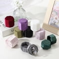1 pc Velvet Cover Plastic Couple Ring Box Wedding Ring Gift Case ...