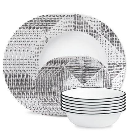 Corelle Odisha 18-Piece Glass Dinnerware Set (Service for 6)