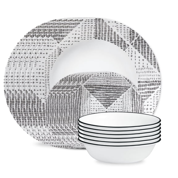 Corelle Odisha 18-Piece Glass Dinnerware Set (Service for 6)