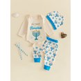 thumbnail image 5 of RUINIXCW Baby Boys First Hanukkah Outfits Dreidel Menorah Print Romper Pants Hat, 5 of 6