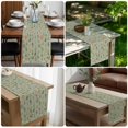 thumbnail image 5 of Sage Green Wildflowers Short Table Runner 36 Inches Long,Farmhouse Herbs Floral Summer Cotton Linen Table Runners Dresser Scarves,Fabric Tabletop Scarf Furniture Cover for Home Dinner Party 13"x36", 5 of 9