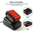 thumbnail image 7 of Battery Charger for Bosch 14.4V 18V Lithium-ion Batteries Fast Power Supply Charger (Black), 7 of 7