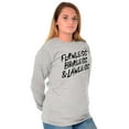 thumbnail image 3 of Flawless Braless Lawless Attitude Women Plus Size Long Sleeve Graphic Tee Brisco Brands 3X, 3 of 5