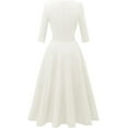 thumbnail image 4 of Cocktail Dresses for Women, Elegant Wedding Guest 3/4 Sleeves Formal Church Dress, Fall 2025, 4 of 12