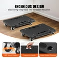 thumbnail image 3 of 2-Pack Heavy Duty Furniture Dolly, 500 lbs Capacity Each, 4-Wheel Moving Cart with Interlocking Design - Portable Flat Rollers for Furniture & Appliances, Black, 3 of 7