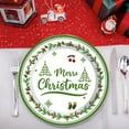 thumbnail image 5 of Luoshdecor Christmas Party Supplies,16 Pcs White Green Holly Leaf Plates Xmas Wreath Dishes Holiday Tableware for Dessert Salad Wedding Birthday Party, 5 of 6