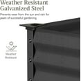 thumbnail image 4 of WSSYzyzf 48x24x30in Galvanized Raised Garden Bed, Metal Elevated Planter Box, Vegetable Garden for Backyard, Patio, Balcony - Charcoal, 4 of 8