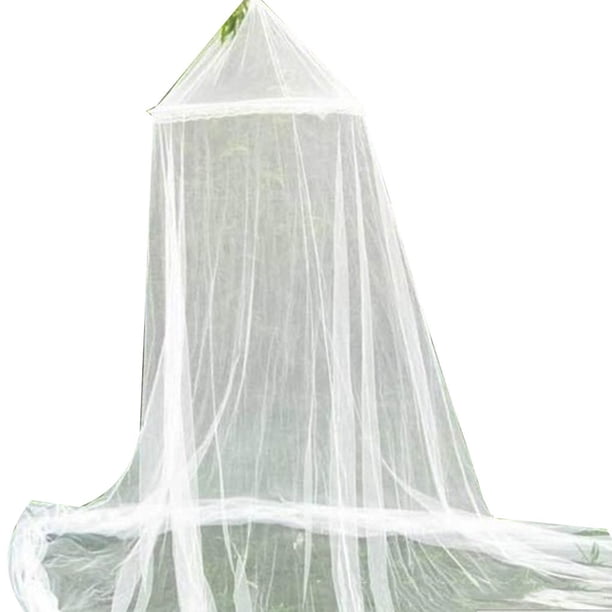 Matsuzay Cama plegable mongol portátil Red Dome Lace Ropa de cama bidireccional Cama de red Interior Tienda de juegos al aire libre Juegos de cama blanco