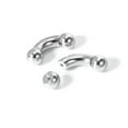 thumbnail image 4 of QQTDFG Large Gauge Stainless Steel Eyebrow Ring Lip Nipple Helix Conch Piercing Barbell-00G-Length 16mm, 4 of 9