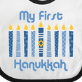 thumbnail image 4 of Inktastic 1st Hanukkah Candles Boys or Girls Baby Bib, 4 of 4