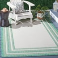 thumbnail image 2 of SAFAVIEH Courtyard Ercan Bordered Indoor/Outdoor Area Rug, Ivory/Green, 4' x 5'7", 2 of 6