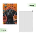 thumbnail image 6 of Golf Towel, Pink Sunflower Black Dog Microfiber Waffle Golf Towels for Golf Bag with Carabiner Clip Golf Rag 24x16in, 6 of 8