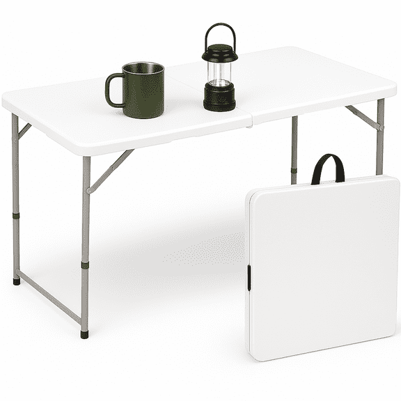 SUGIFT 4 Foot Folding Table White