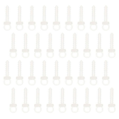 

HEMOTON 100Pcs Christmas Ball Pendant Caps Hanging Balls Fittings Plastic Balls End Caps