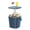 Blue, variant on Fazzn 3-in-1 Resin Ice Bucket & Beverage Cooler – Wood Look Patio Table with UV Protection and Drain Plug for Outdoor Parties, Bars, and Poolside Use – Black/Blue