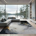 thumbnail image 2 of ODIKA 8'x10' Washable Area Rug Rugblack Abstract Swirl Veining Smalltan Rugsgold Vases Yellow for Living Room, Under Sectional, Family , Durable, Non-Slip, 2 of 7